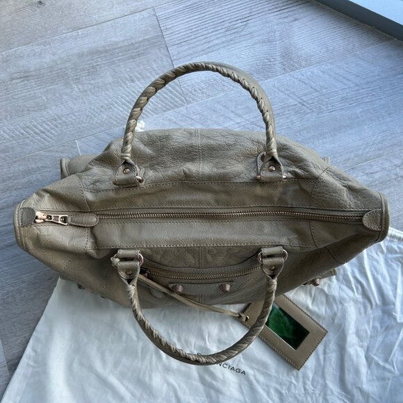 BALENCIAGA LE CITY LARGE BEIGE HANDBAG - Picture 6 of 13